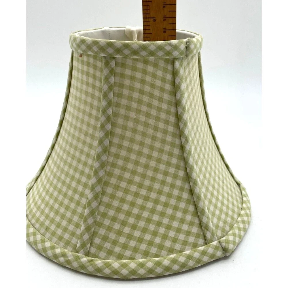 Pottery Barn Kids Yellow Gingham Bell Lamp Shade 6” Height 8” Width
